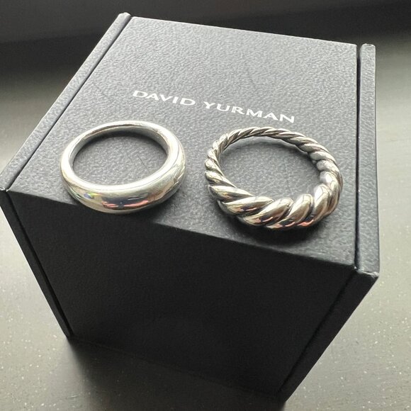 AUTHENTIC David Yurman sterling silver stacking rings!!! - Picture 1 of 6